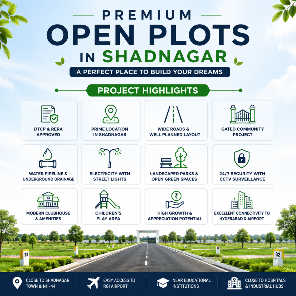 open plots in shadnagar